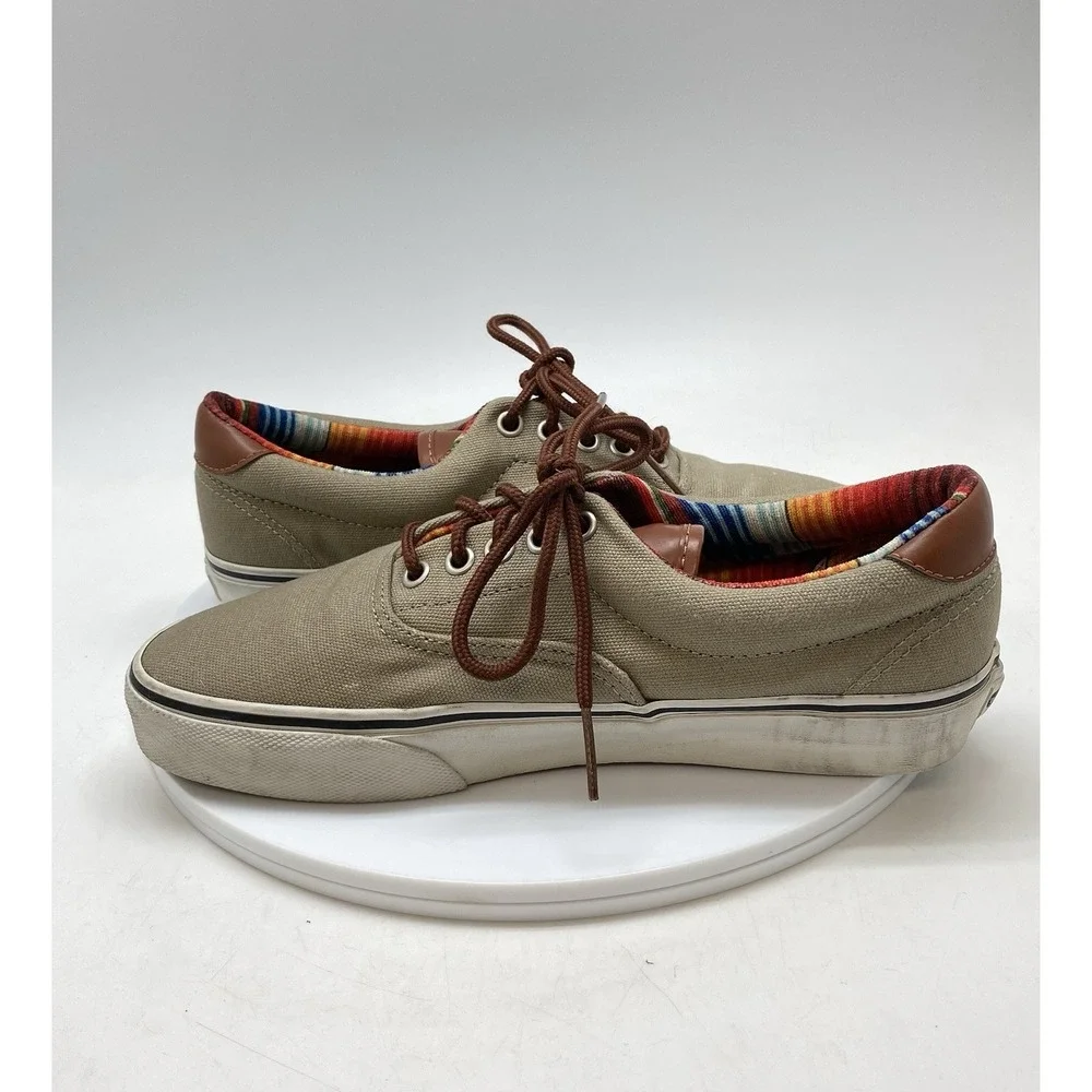Vans Authentic Era 59 C&L Mens 8 Khaki‎ Skater Canvas TC6D Shoes Sneakers